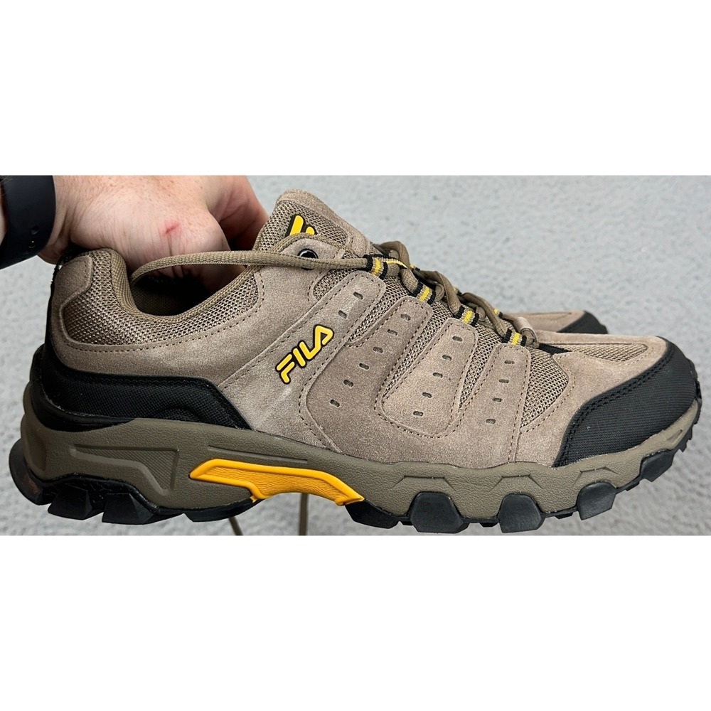 Fila Memory At Peake Shoes Mens 12 Taupe Brown Yellow Trail Hiking 1HH25001-246